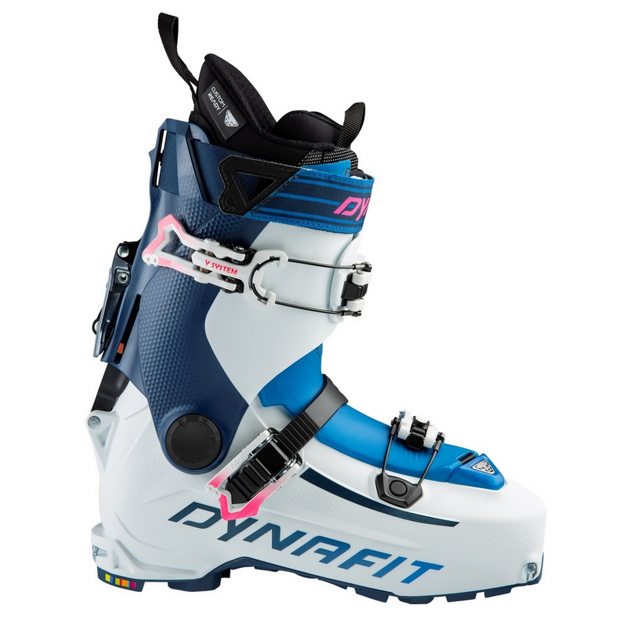 BOTTES DE SKI ALPIN DYNAFIT HOJI PU WHITE/POSEIDON POUR FEMME 3 BOTTES DE SKI ALPIN DYNAFIT HOJI PU WHITE/POSEIDON POUR FEMME