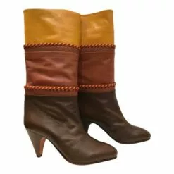 Bottes Tricolores En Cuir- 38