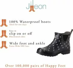 Bottes De Pluie Jileon Womens Ankle Height - Spécialement Conçues Pour Les Femmes Avec De Larges Pieds Et De Larges Veaux 17 Bottes De Pluie Jileon Womens Ankle Height - Spécialement Conçues Pour Les Femmes Avec De Larges Pieds Et De Larges Veaux -Des chaussures d'hiver Soldes Magasin 51TGQDHvKZS. AC UL1024