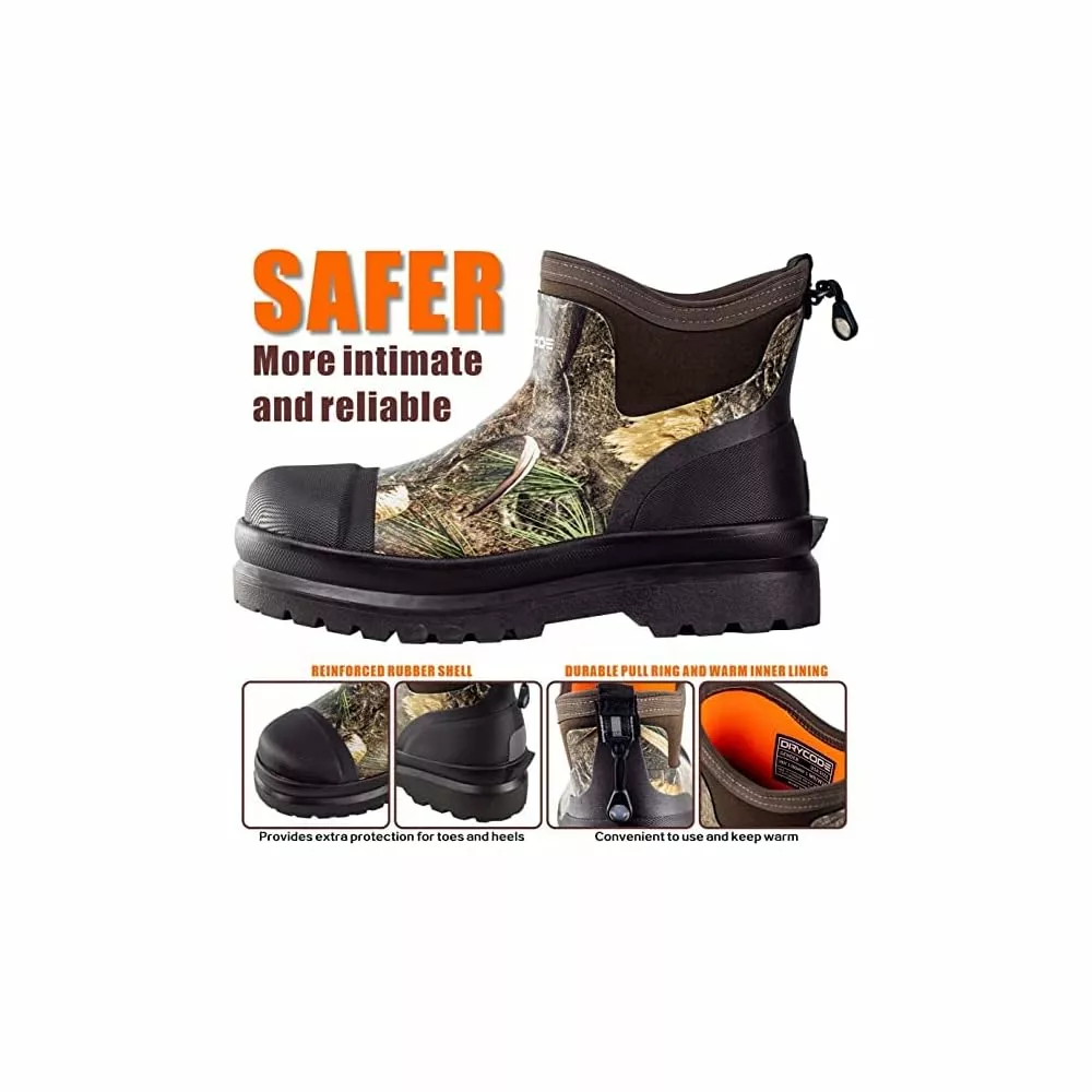 DRYCODE Bottes De Jardin Hommes, Étanche Chelsea Bottes De Travail, Anlke Bottes De Pluie En Caoutchouc Pour Chasse Pêche Travail Agriculture En Plein Air, Taille 7-14 (Camo) 5 DRYCODE Bottes De Jardin Hommes, Étanche Chelsea Bottes De Travail, Anlke Bottes De Pluie En Caoutchouc Pour Chasse Pêche Travail Agriculture En Plein Air, Taille 7-14 (Camo) – Image 3
