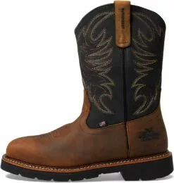 Thorogood American Heritage 11 "Bottes De Travail En Cuir Imperméable Wellington Pour Hommes Avec Des Orteils De Sécurité En Acier Et Une Semelle Extérieure Antidérapante