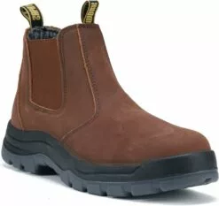 DIIG Bottes De Travail Pour Hommes, 6" Doux Orteil Slip-on Léger Confortable Étanche Bottes De Travail, Non-Slip Large Sécurité Anti-Static Chaussures De Travail 8 9 10 11 12 13 14 (CRZ-802D, 7.5)