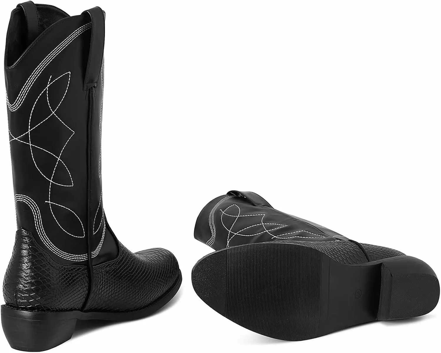 Tarkwa Western Cowboy Bottes Pour Hommes Mid Calf Retro Pointed Toe Western Bottes Durable Brodé Bottes De Travail 4 Tarkwa Western Cowboy Bottes Pour Hommes Mid Calf Retro Pointed Toe Western Bottes Durable Brodé Bottes De Travail – Image 2