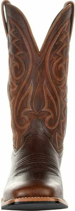 Bottes De Travail Pour Hommes Western Square Toe Cowboy Bottes Rétro Cuir Broderie Casual Chunky Talon Large Veau Pull On Bottes -Des chaussures d'hiver Soldes Magasin 61D1HhhNOoL. AC UL1500