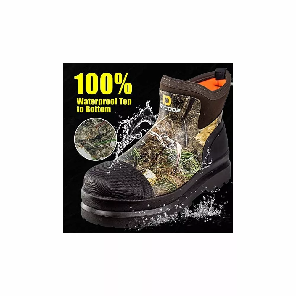 DRYCODE Bottes De Jardin Hommes, Étanche Chelsea Bottes De Travail, Anlke Bottes De Pluie En Caoutchouc Pour Chasse Pêche Travail Agriculture En Plein Air, Taille 7-14 (Camo) 6 DRYCODE Bottes De Jardin Hommes, Étanche Chelsea Bottes De Travail, Anlke Bottes De Pluie En Caoutchouc Pour Chasse Pêche Travail Agriculture En Plein Air, Taille 7-14 (Camo) – Image 4