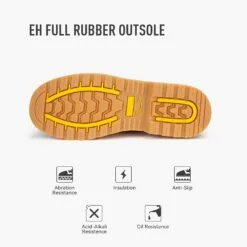 Bottes De Travail Pour Hommes ANTENG, Chaussures En Cuir Nubuck En Acier, Botte De Semelle Extérieure En Caoutchouc Antidérapant, Chaussures De Construction De Sécurité, Respirantes, Hydrofuges, Sèches Rapides (AT601, Chaleur) -Des chaussures d'hiver Soldes Magasin 61Vv27k7wPL. AC UL1500