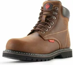 SUREWAY Hommes Heavy Duty Doux/Acier Toe Bottes De Travail,Goodyear Welted,Durable Confortable Proved, Bottes Pour Hommes Travail Construction, Glissement/Huile/Eau/Résistant Au Sol Plein Grain En Cuir Bottes De Travail Industrielles Chaussures De Sécurité Avec Acier Shank