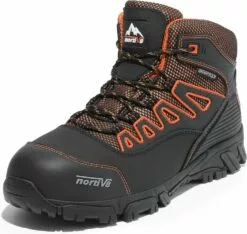 NORTIV 8 Étanche En Acier Toe Bottes De Travail Sécurité Résistant à La Ponction En Caoutchouc Construction Bottes