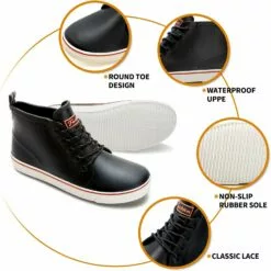 YUHITYGZGS Bottes De Pluie Pour Femmes Et Hommes, Étanche En Caoutchouc Jardin Bottes Unisexe Courte Cheville Pluie Chaussures Dentelle Up De Pêche Pont Bottes Confortable Anti-Slip Rainboots Pour Muck Mud Travail En Plein Air -Des chaussures d'hiver Soldes Magasin 714jEJxrrbL. AC UL1500