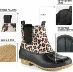 HISEA Women & # X27; S Bottes De Pluie De Canard Botte De Chelsea Imperméable à La Cheville Pour L'extérieur -Des chaussures d'hiver Soldes Magasin 715Lu6wsZvL. AC UL1500