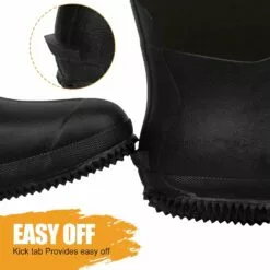 Hunthor Bottes En Caoutchouc Pour Hommes Avec Acier Shank, 6mm Néoprène Isolé Bottes De Pluie, Mid Calf Imperméable Bottes De Travail En Caoutchouc Pour La Chasse, Jardinage, Agriculture, Pêche -Des chaussures d'hiver Soldes Magasin 715as Q4CmL. AC UL1500