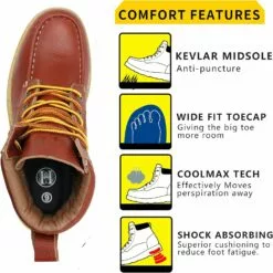 ROCK POSTER Bottes De Travail Pour Hommes, 6" Soft Toe Slip Résistant Ponctuer EH Moc Toe Hommes De Travail Bottes -Des chaussures d'hiver Soldes Magasin 71CdMu3h2JL. AC UL1500 1