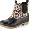 HISEA Women & # X27; S Bottes De Pluie De Canard Botte De Chelsea Imperméable à La Cheville Pour L'extérieur