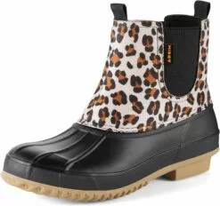 HISEA Women & # X27; S Bottes De Pluie De Canard Botte De Chelsea Imperméable à La Cheville Pour L'extérieur