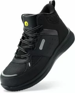 Bottes De Travail Larges FitVille Pour Hommes Chaussures De Sécurité De Travail Composites Bottes De Travail Résistantes Aux Billes Imperméables Léger - SteelCore