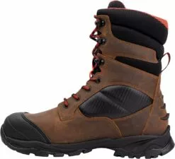 Bottes De Travail Goodville Pour Hommes, Durables, étanches, ASTM-F2413 EH-Rated, Bout Composite à Lacets Pour Hommes, Chaussures De Travail Industrielles - étanche à L'huile Et à La Glissement Sur La Botte De Sécurité 8 Pouces, Semelle En Caoutchouc, Dissipatif Statique, Respirant, Sec Rapide, Confortable, Marron ( Série Vectorielle )