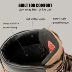 SUREWAY Hommes Heavy Duty Doux/Acier Toe Bottes De Travail,Goodyear Welted,Durable Confortable Proved, Bottes Pour Hommes Travail Construction, Glissement/Huile/Eau/Résistant Au Sol Plein Grain En Cuir Bottes De Travail Industrielles Chaussures De Sécurité Avec Acier Shank -Des chaussures d'hiver Soldes Magasin 71Ps5Kj62 S. AC UL1500