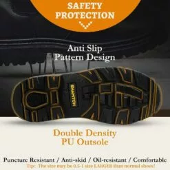 Bottes De Travail SHAMTCH Pour Hommes Bottes De Sécurité à Enfiler Résistantes Aux Toboggans étanches En Acier -Des chaussures d'hiver Soldes Magasin 71R wo 7kqL. AC UL1500