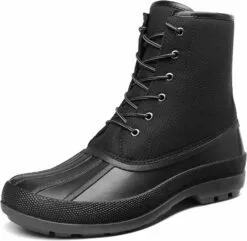 NORTIV 8 Bottes De Neige D'hiver Pour Hommes - Bottes De Canard Classique Imperméables Isolées Résistantes Au Glissement Travail Léger Chaussure De Randonnée