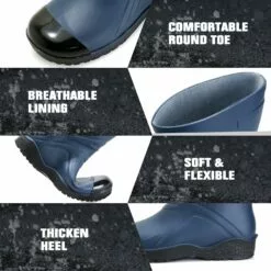 Bottes De Pluie YUHITYGZGS Pour Hommes, Bottes En Caoutchouc Mi-mollet Pêche Bottes De Boue De Travail Extérieur, Bottes De Jardin étanches Avec PVC Conception Unique, Chaussure D'eau à Glissement Durable Résistante Pour L'agriculture Jardinage Pêche -Des chaussures d'hiver Soldes Magasin 71RMti3MtmL. AC UL1500