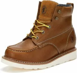 Bottes De Travail Pour Hommes Rockrooster Edgewood, 6 "Botte En Cuir Confortable à Bout Souple, Bottes De Semelle Vibram Wedge Améliorées, Chaussures De Soutien De La Voûte, Bottes De Sécurité Pour Risques électriques VAP838
