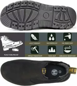 Bottes De Travail HANDMEN Pour Hommes, Bottes De Travail Imperméables Composites / à Bout Doux, Chaussures De Travail Anti-statique Anti-dérapantes Résistantes Aux Bordereaux 8 9 10 11 12 13 -Des chaussures d'hiver Soldes Magasin 71VfMIVVXVL. AC UL1500