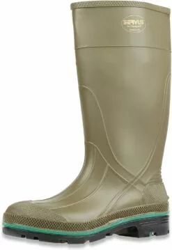 Servus MAX 15" PVC Résistant Aux Produits Chimiques Soft Toe Hommes Bottes De Travail, Olive, Vert Et Brun (75120), Taille 7