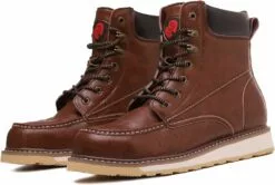 ANGRYRAM Bottes De Travail Pour Hommes Bottes En Acier/Douce Douce, Imperméable Slip Résistant Industriel & Construction Bottes De Travail