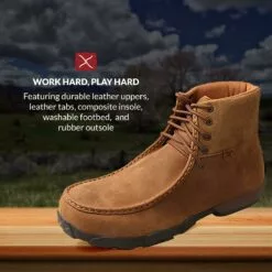 Bottes Moctées Pour Hommes Twisted X, Moc En Cuir 6 -Bottes Mocantes Et De Travail Pour Hommes Avec Bout De Sécurité En Alliage, Semelle Extérieure Antidérapante, Pédale De Lavable Et Semelle Intérieure Composite -Des chaussures d'hiver Soldes Magasin 71egbcUUW9L. AC UL1500