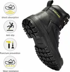 Bottes De Travail D'orteils En Acier ANITAKE Pour Hommes, 6 Pouce, Cuir Pleine Fleur, Isolation électrique, Antidérapant, Résistance Aux Chocs, Bottes De Sécurité Respirantes Et Confortables -Des chaussures d'hiver Soldes Magasin 71jOkOdU45L. AC UL1500