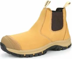 Bottes De Travail OUXX Pour Hommes, Chaussures De Sécurité à Enfiler En Cuir De Caoutchouc D'acier, Résistant Aux Bordereaux, Imperméable, à La Perforation ( OX2622 )