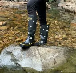 Bottes De Pluie En Caoutchouc Pour Femmes Rongee Imprimé En Marguerite Avec Boucle Réglable -Des chaussures d'hiver Soldes Magasin 71n1gpIK5vL. AC UL1019