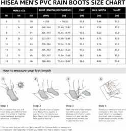 Bottes De Pluie Pour Hommes HISEA Avec Tige En Acier, Chaussures De Protection En Caoutchouc Imperméables, Bottes De Pluie En PVC Sans Couture Bottes De Travail Extérieures Sans Acier, Bottes De Pêche Au Jardin Durable Pour L'agriculture Et Le Travail Industriel -Des chaussures d'hiver Soldes Magasin 71qJ4HH4YaL. AC UL1500