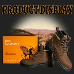 Bottes De Travail SHAMTCH Pour Hommes Orteil En Acier, Semelle En Caoutchouc En Cuir Nubuck, Insulente Résistante Aux Bordereaux Durable, Chaussures De Travail Industrielles Utilitaires Avec Pointe De Sécurité, Adaptées Aux Hommes Et Aux Femmes -Des chaussures d'hiver Soldes Magasin 71r6acSugOL. AC UL1500