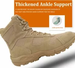 Bottes Tactiques QUNLON Pour Hommes Bottes Militaires Légères 8 Pouces Bottes De Combat Pour Hommes Fermeture éclair Latérale Bottes De Jungle De L'armée Bottes De Travail Bottes De Moto D'extérieur -Des chaussures d'hiver Soldes Magasin 71t7jtMe3kL. AC UL1500