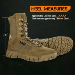 Bottes De Combat YEVHEV Pour Hommes Chaussures Tactiques Militaires Légères Pour Le Travail De Randonnée Bottes De Désert Respirantes -Des chaussures d'hiver Soldes Magasin 71v91rO8VgL. AC UL1500