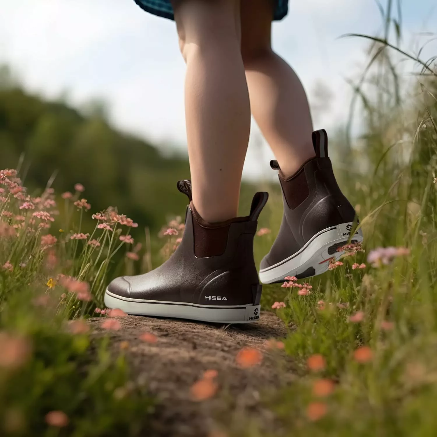 HISEA Femmes Cheville Pluie Bottes, En Caoutchouc De Pêche Deck Bottes, Bottes De Jardin Pour Femmes Étanche 8 HISEA Femmes Cheville Pluie Bottes, En Caoutchouc De Pêche Deck Bottes, Bottes De Jardin Pour Femmes Étanche – Image 6