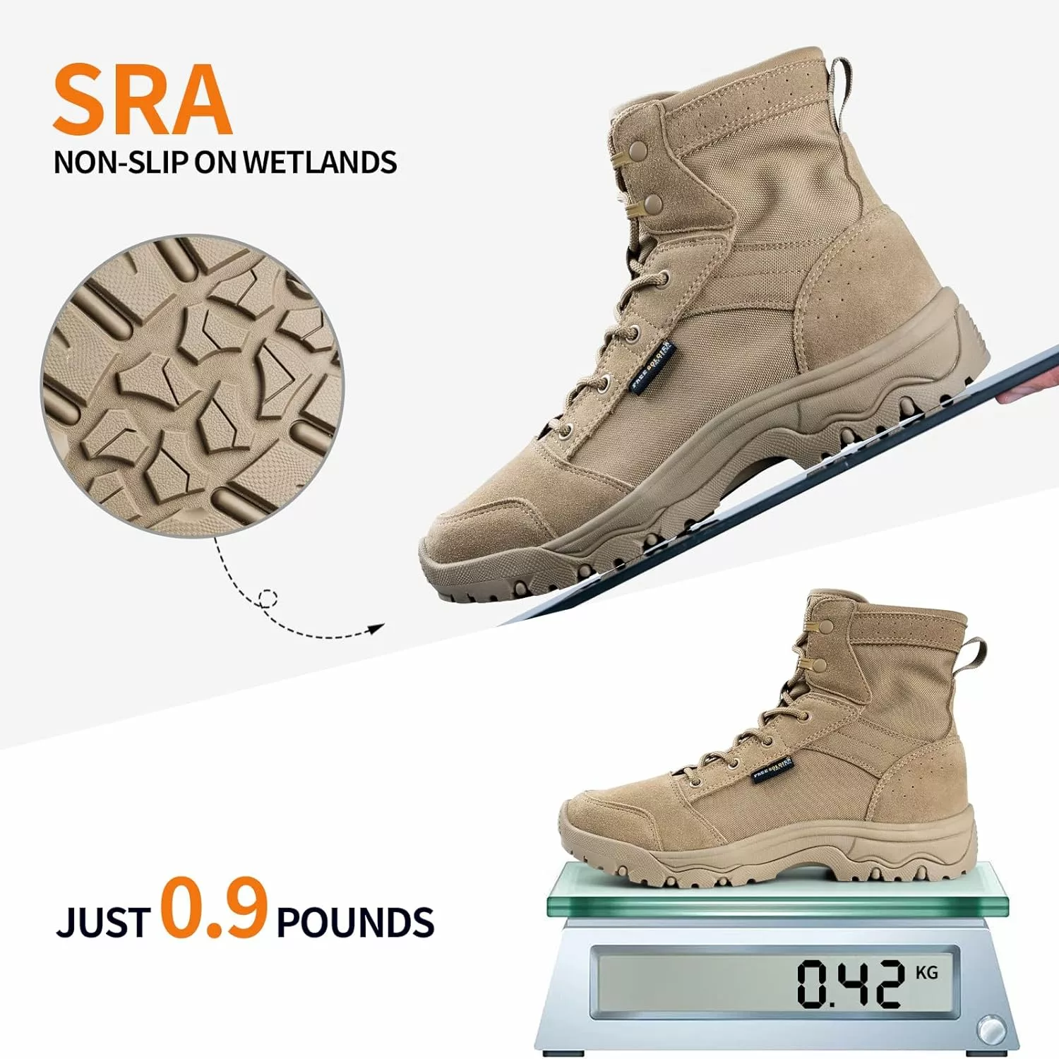SOLDAT GRATUIT Bottes De Randonnée Tactiques Pour Hommes 6 Pouces Bottes De Travail Respirantes Légères Bottes De Désert Militaire 4 SOLDAT GRATUIT Bottes De Randonnée Tactiques Pour Hommes 6 Pouces Bottes De Travail Respirantes Légères Bottes De Désert Militaire – Image 2