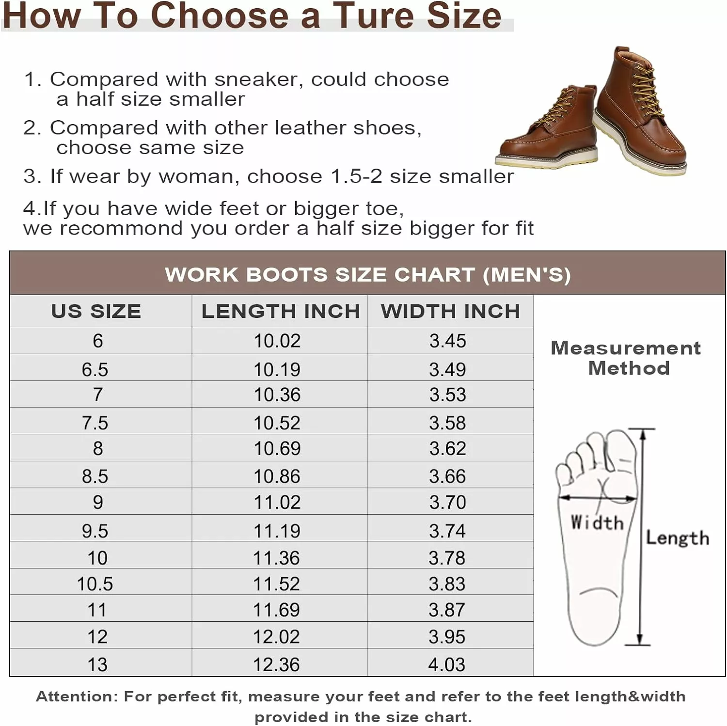 GENERIC Bottes De Travail Résistantes Aux Glissades / Huiles En Cuir à Bout Souple De 6 "pour Hommes, Marron, 84994 7 GENERIC Bottes De Travail Résistantes Aux Glissades / Huiles En Cuir à Bout Souple De 6 "pour Hommes, Marron, 84994 – Image 5