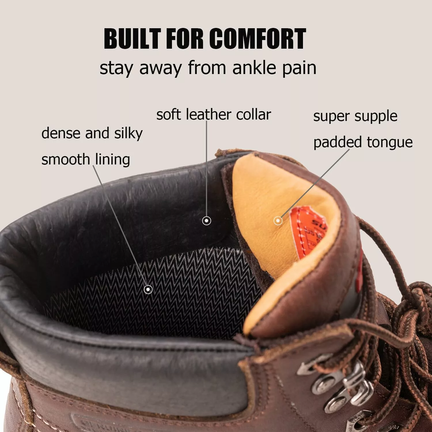 SUREWAY Hommes Heavy Duty Doux/Composite/Acier Toe Bottes/Chaussures Pour Hommes,Confortable Durable Construction Boot, Goodyear,Superior Huile/Résistant Aux Glissement, Cuir Plus épais,Wedge Moc Toe Bottes De Travail Pour Hommes 5 SUREWAY Hommes Heavy Duty Doux/Composite/Acier Toe Bottes/Chaussures Pour Hommes,Confortable Durable Construction Boot, Goodyear,Superior Huile/Résistant Aux Glissement, Cuir Plus épais,Wedge Moc Toe Bottes De Travail Pour Hommes – Image 3