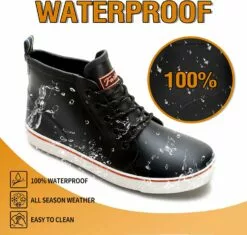 YUHITYGZGS Bottes De Pluie Pour Femmes Et Hommes, Étanche En Caoutchouc Jardin Bottes Unisexe Courte Cheville Pluie Chaussures Dentelle Up De Pêche Pont Bottes Confortable Anti-Slip Rainboots Pour Muck Mud Travail En Plein Air -Des chaussures d'hiver Soldes Magasin 71zrO1Om0oL. AC UL1500
