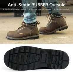 Clitenk Steel Toe Bottes Pour Hommes Imperméable, 6" Huilé Plein Grain En Cuir Bottes De Travail Pour Hommes Imperméable Respirant, Non-Slip, Ponction-Proof, Confortable Construction Léger Sécurité Hommes De Travail Boot 12 Clitenk Steel Toe Bottes Pour Hommes Imperméable, 6" Huilé Plein Grain En Cuir Bottes De Travail Pour Hommes Imperméable Respirant, Non-Slip, Ponction-Proof, Confortable Construction Léger Sécurité Hommes De Travail Boot -Des chaussures d'hiver Soldes Magasin 810ZdR64eDL. AC UL1500