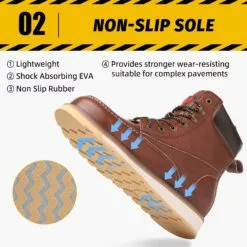 ANGRYRAM Bottes De Travail Pour Hommes Bottes En Acier/Douce Douce, Imperméable Slip Résistant Industriel & Construction Bottes De Travail -Des chaussures d'hiver Soldes Magasin 810ulxf8MtL. AC UL1500