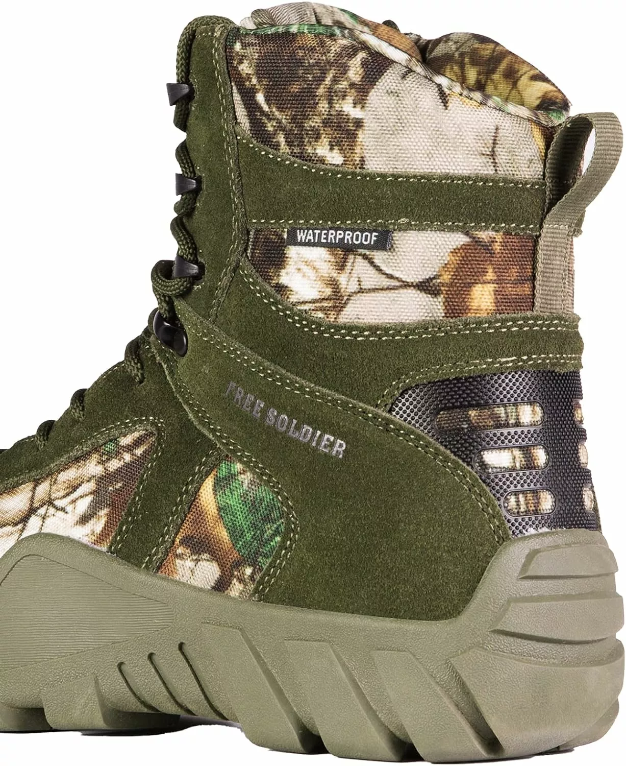 FREE SOLDIER Outdoor Hommes Tactical Military Boots Suede Cuir Bottes De Travail Combat Chasse Bottes?Camo 10,5 7 FREE SOLDIER Outdoor Hommes Tactical Military Boots Suede Cuir Bottes De Travail Combat Chasse Bottes?Camo 10,5 – Image 5