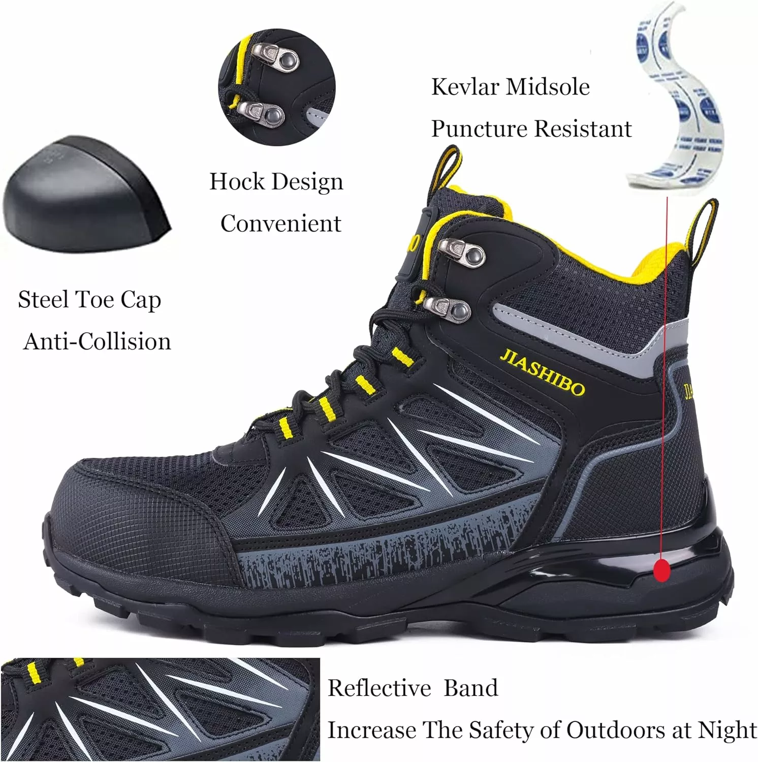 Bottes De Wok En Acier Blapek Pour Hommes - Bottes De Travail Isolées Homme Chaussures En Acier Chaussures De Construction Confortable Bottes Léger Travail Et Sécurité Bottes D'orteil Cadeaux Pour Travailleurs De Construction Pour Construction 5 Bottes De Wok En Acier Blapek Pour Hommes - Bottes De Travail Isolées Homme Chaussures En Acier Chaussures De Construction Confortable Bottes Léger Travail Et Sécurité Bottes D'orteil Cadeaux Pour Travailleurs De Construction Pour Construction – Image 3