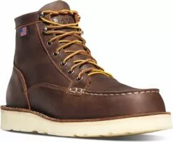 Danner Bull Run Moc Toe 6 "Brown ( 15564 ) Bottes De Travail En Acier Résistant à L'huile Et Aux Glissades | Botte De Combat De Champ De Bataille Moderne