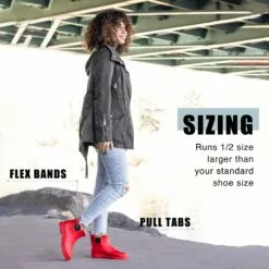 Bottes De Pluie De Cheville Pour Femmes - Botte De Jardin Imperméable Pour Femmes D'hiver -Des chaussures d'hiver Soldes Magasin 81AMzhMfLXL. AC UL1500