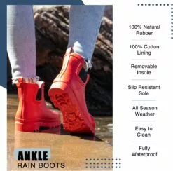 Bottes De Pluie De Cheville Pour Femmes - Botte De Jardin Imperméable Pour Femmes D'hiver -Des chaussures d'hiver Soldes Magasin 81BjnLvguL. AC UL1500