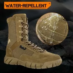 Bottes De Combat YEVHEV Pour Hommes Chaussures Tactiques Militaires Légères Pour Le Travail De Randonnée Bottes De Désert Respirantes -Des chaussures d'hiver Soldes Magasin 81D6KIvPQL. AC UL1500