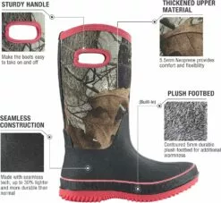 Bottes De Pluie HISEA Pour Femmes Bottes En Caoutchouc Pour Mi-mollet Bottes Isolées En Néoprène Imperméables Pour Le Jardinage De Travail De La Boue -Des chaussures d'hiver Soldes Magasin 81DpGv0PYL. AC UL1500